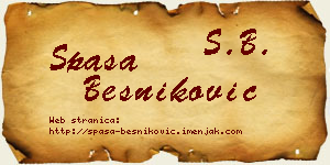 Spasa Besniković vizit kartica